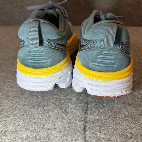 Hoka Bondi 8 Shoes Mens 13 Medium D Blue Yellow Sneakers 1123202 GBMS Cushion - Picture 3 of 8